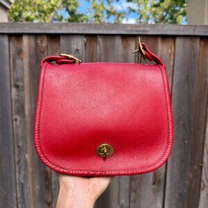 Vintage Coach Red Small Shoulder Bag 9530
